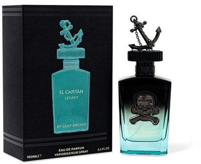 Parfum për meshkuj Gulf Orchid El Capitan Legacy, Eau de Parfum, 100ml, shishe e zezë blu