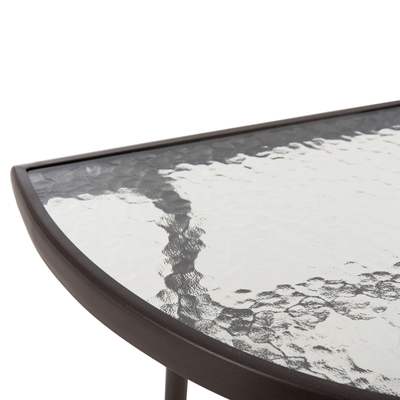 Tavolinë gjysmë-rrumbullakët Lima 70×40×64,5 Hcm (HM5967.02), kaftë