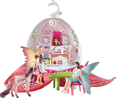Set lojërash Schleich Bayala Fairy Cafe Blossom 42526, 21 pjesë, me zanë dhe unikorn, rozë