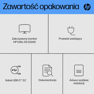 Монитор HP E45c G5, 44.5\", Dual QHD, црн