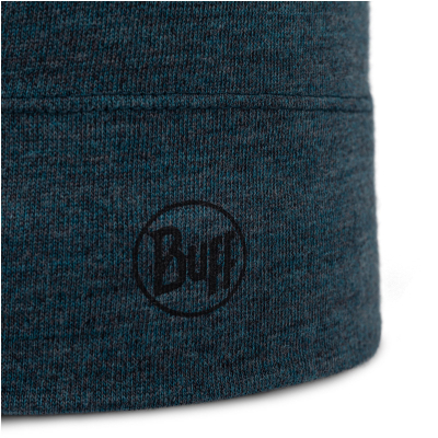 Kapelë beanie Buff Melange Tourmaline, lesh merino, gri e errët