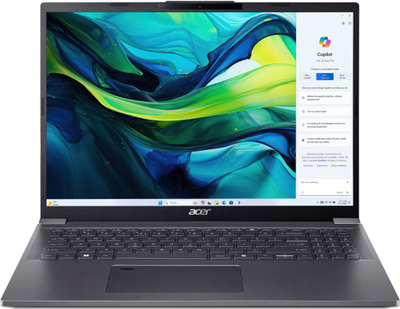 Laptop Acer Aspire 16 A16-71M, 16", Intel Core Ultra 5 115U, 16 GB RAM, 512 GB SSD, Intel Graphics, i zi