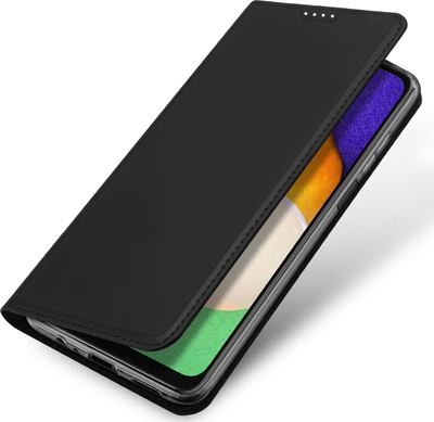 Kuti telefoni Dux Ducis Skin Pro për Samsung Galaxy A14, me kapak portofol, funksion stand, e zezë