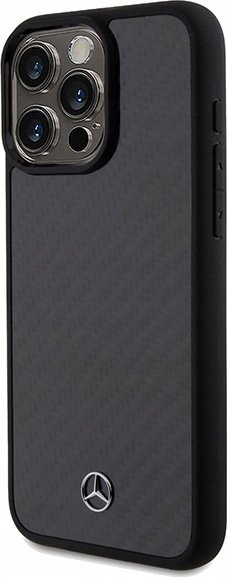 Mbulesë telefoni Mercedes MEHCP15XRCABK, për iPhone 15 Pro Max 6.7", Carbon Fiber, e zezë