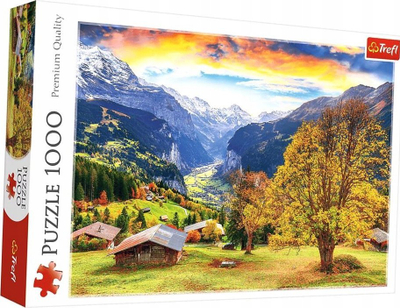 Puzzle Trefl A Picturesque Alpine Village, 1000 copëza, shumëngjyrësh
