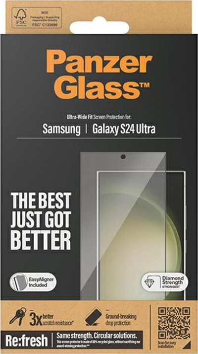 Mbrojtës ekrani PanzerGlass Ultra Wide Fit, për Samsung, transparent