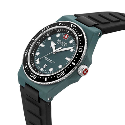 Orë dore për meshkuj Swiss Military Hanowa Ocean Pioneer #tide SMWGN0001186, e zezë