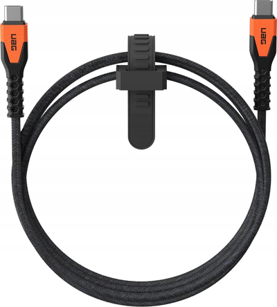 Kabllo USB C Urban Armor Gear Kevlar Core, USB C me USB C, 60W, e zezë