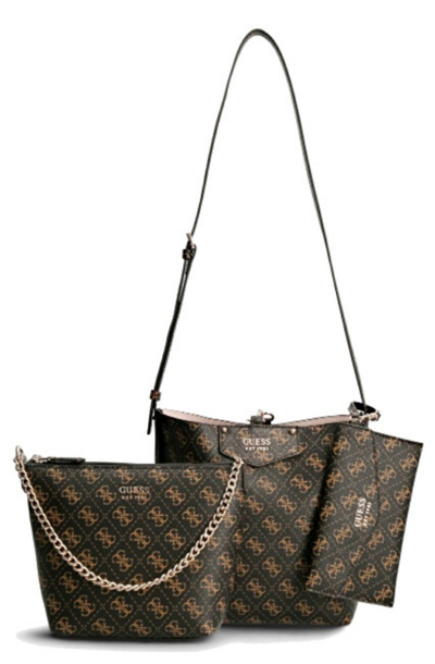 Çantë dore Guess Eco Brenton ESG839001MARRONE, e kaftë