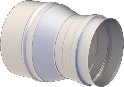 Reduktor oxhaku Jeremias DN 120 mm në DN 115 mm, metalik, ngjyrë argjendi