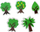 Ngjitëse dekorative Titanum Foam Stickers Trees, 70 copë