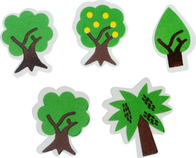 Ngjitëse dekorative Titanum Foam Stickers Trees, 70 copë
