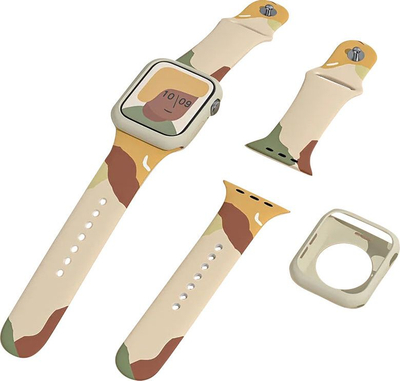 Rrip dore HurTel Moro për Apple Watch 38mm 40mm, silikoni, kamuflazh