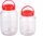 Kavanoz kuzhine Basic Kitchen 3.1L, xham, kapak me dorezë, i kuq