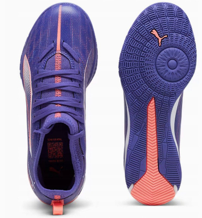 Këpucë futbolli për sallë Puma Ultra 5 Match IT+ Mid Jr, kalamaj, vjollcë