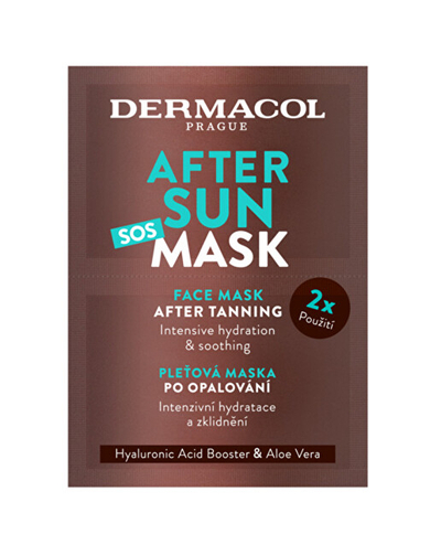 Maskë për fytyrë Dermacol After Sun Face Mask, 2 x 8 ml