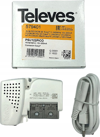 Furnizues rryme Televes PSU122PICO, remote power supply, i vogël, gri