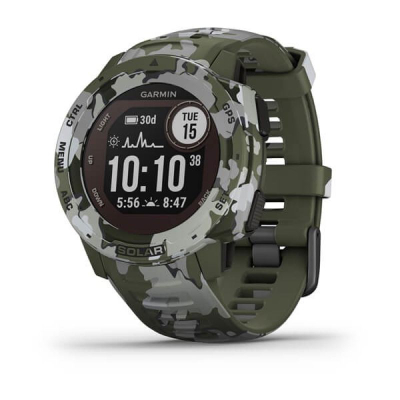 Smartwatch Garmin Instinct Solar Camo, GPS, karikim me diell, jeshile kamuflazh