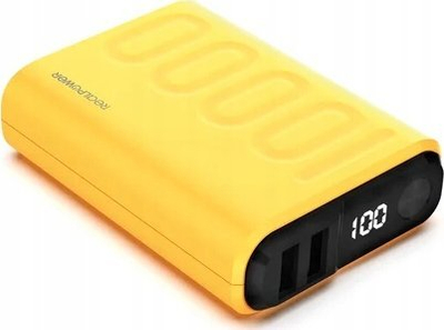 Powerbank RealPower PB-10000, 10000mAh, 22.5W, жолта