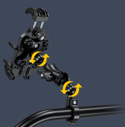 Mbajtëse telefoni për biçikletë Ulefone Armor Mount Pro, 5.4\"-7.2\", e zezë