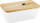 Kuti buke Kesper Bread Box, set 3 pjesë, me thikë dhe dërrasë prerëse, e bardhë