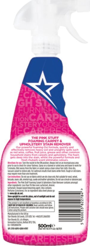 Pastrues tapetesh dhe mobiljesh The Pink Stuff, shkumë, 500ml, rozë