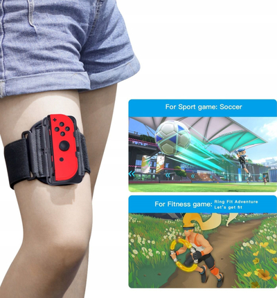 Rrip aksesor për Nintendo Switch JYS NS245, bandë për dorë dhe këmbë, set me 2 zgjatues, i zi