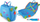 Valixhe për kalamajt Trunki Ride-On Terrance TRU0006, 18L, me rrota, blu