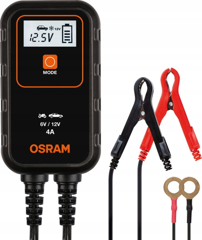 Karikues baterie Osram, 6V 12V, 4A 90Ah, gri