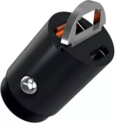 Полнач за автомобил Quick QC-410, 35W, 1x USB-A 1x USB-C, црн