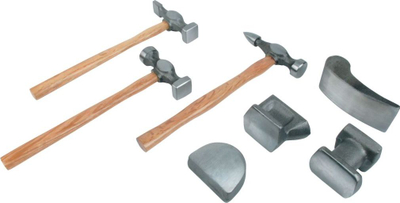 Set veglash llamarine Brüder Mannesmann 20700, 7 copë, me kuti plastike, gri