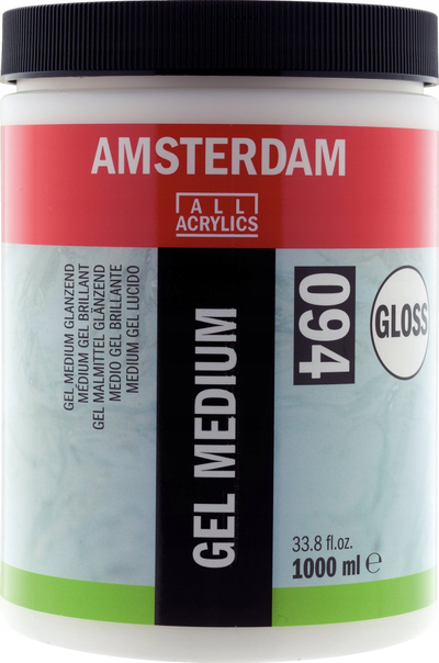 Medium akrilik xhel Amsterdam 094 me shkëlqim, 1000 ml, transparent