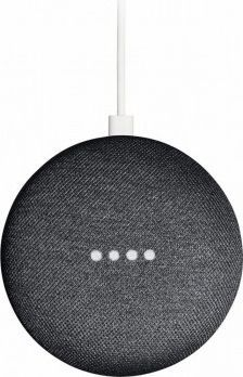 Altoparlant i zgjuar Google Home Mini, Wi‑Fi, me Google Assistant, gri e errët