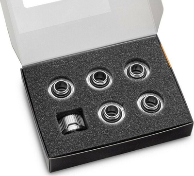 Set fitingë për ujëftohje EK Water Blocks EK-Quantum Torque HDC 14, 6 copë, për tuba 14 mm, nikel