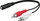 Kabllo adapter audio Goobay 50091, 3.5 mm në 2x RCA, 0.2 m, i zi