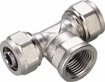 Nyje pex al pex T krom, 3/4" x 20 x 20, dalje femër