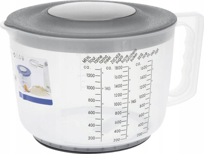 Gotë matëse kuzhine Krons, 2L, me shkallë matëse, me kapak, transparente