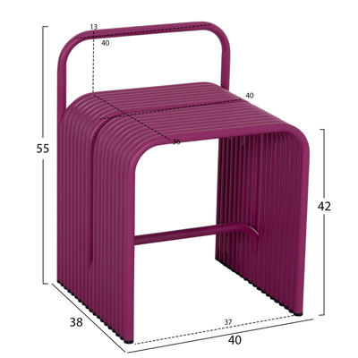 Stol alumini HomeMarkt INTREPID HM6326.05, 40x38x55 cm, vjollcë