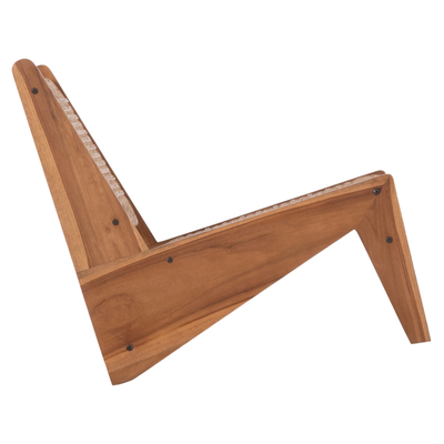 Karrige lounge LUKILLA HM9913, dru teak, litar sintetik, bezhë natyrale