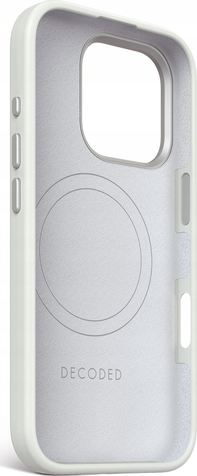 Këllëf telefoni Decoded AntiMicrobial Silicone Stacks për iPhone 16 Pro, MagSafe, silikoni, gri e hapur