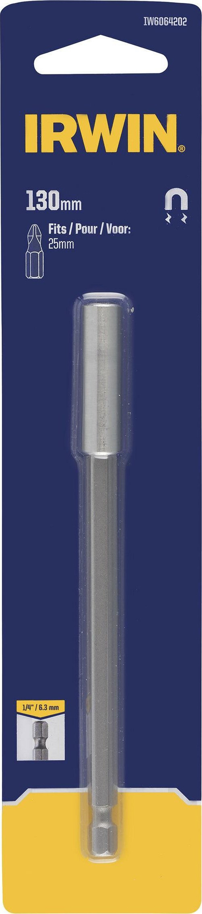 Mbajtës magnetik për bit Irwin 130mm, metalik