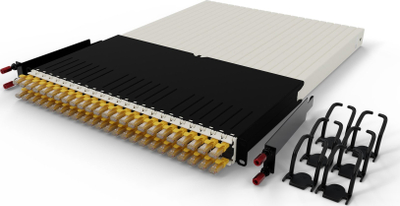 Organizues kabllosh PATCHBOX One 30RU, 24x Cat6a UTP, i verdhë