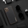 Futrollë Forcell Leather për iPhone 12 Pro, lëkurë eko, me anë ari, e zezë