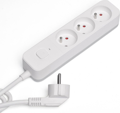 Prizë zgjatuese Savio Surge Protector 3, 3 dalje, kabllo 1.5m, e bardhë