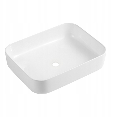 Lavabo mbi banak Corona CORONA500BP, 50 x 39 cm, me shkëlqim, e bardhë