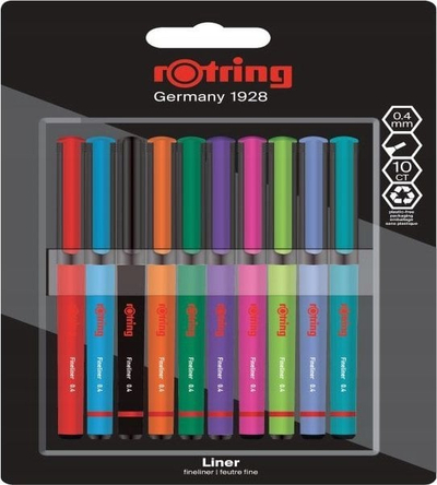 Set Parker Fineliner 0.4mm, 10 ngjyra