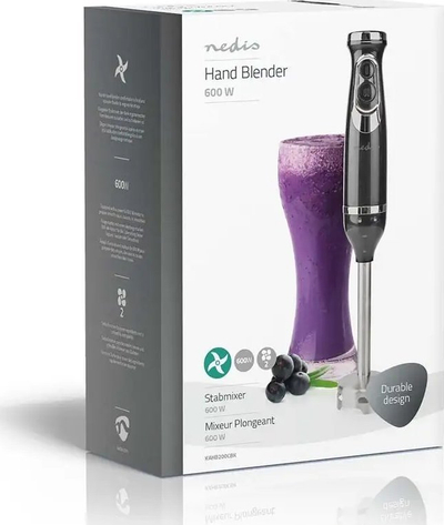 Blender dore Nedis KAHB200CBK, 600W, teh çelik inox, i zi