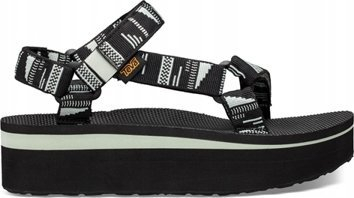 Sandale për femra Teva Flatform Universal, platformë 3cm, mbyllje me velcro, të zeza