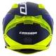 Helmeta Moto Cassida Aero Drome, blu/verdhë fluo/blu e çelët/e bardhë