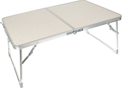 Tavolinë palosëse kampingu Iso Trade Folding Tourist, alumini, 1.2kg, bezhë